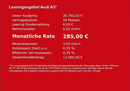 Audi A3 Sportback 30 TDI ADVANCED AHK NAVI LED SITZHZ