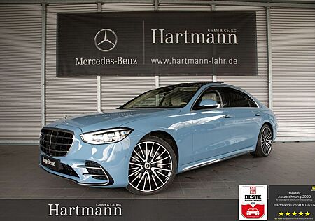 Mercedes-Benz S 580 4M lang AMG Exklusiv Vintageblau / beige