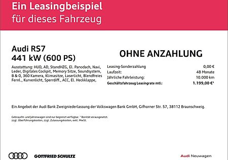 Audi RS7 Sportback 305 km/h StandHZG Panodach Navi Le