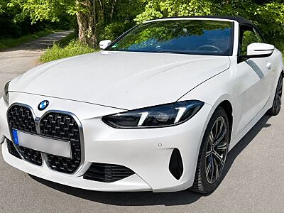 BMW 430d Cabrio in mineralweiss Metallic
