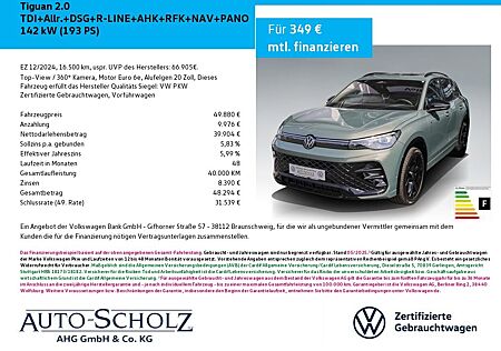VW Tiguan Volkswagen 2.0 TDI+Allr.+DSG+R-LINE+AHK+RFK+NAV+PANO
