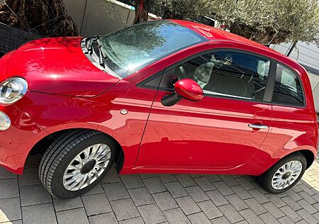Fiat 500 red, Kundendienst gepflegt, 8-fach bereift