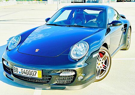 Porsche 997 Turbo dunkelolivmetallic C00 NeoClassicCard