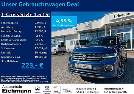 VW T-Cross Volkswagen Style 1.5 TSI+R-LINE+DSG+LED+NAVI+ACC+RF