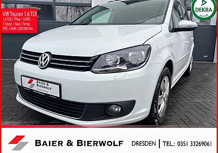 VW Touran Volkswagen Comf. 1.6 TDI 7 Sitzer Klima PDC Standh.