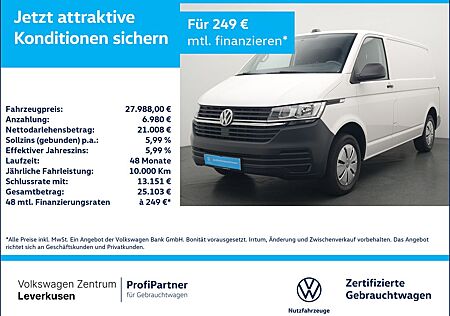 VW T6 Transporter Volkswagen T6.1 Kasten EcoProfi KLIMA KAM AHK