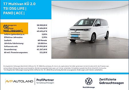 VW T7 Multivan Volkswagen KÜ 2.0 TSI DSG LIFE | PANO | ACC |