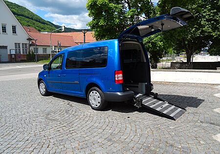 VW Caddy Volkswagen 1.6 TDI Maxi BEHINDERTENGER ROLLSTUHLRAMPE