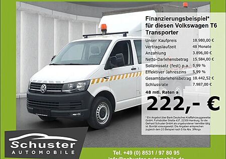 VW T6 Transporter Volkswagen DoKa Pritsche+Plane*AHK 6-Sitzer