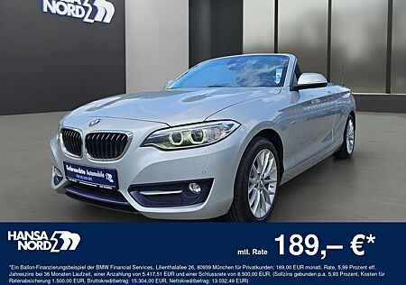 BMW 218i Cabrio SPORTLINE KLIMAAUTOMATIK XENON 17"
