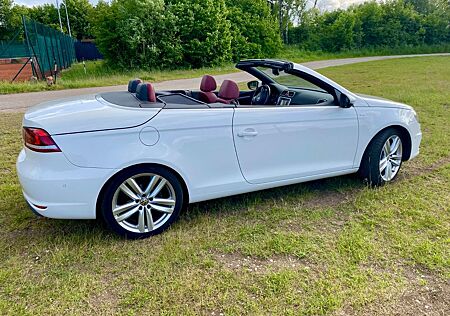 VW Eos Volkswagen 2.0 TDI Cup Blue Motion Leder rot