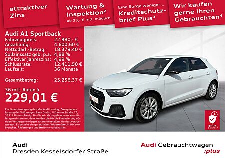 Audi A1 Sportback 30 TFSI advanced PDC GRA LED Navi
