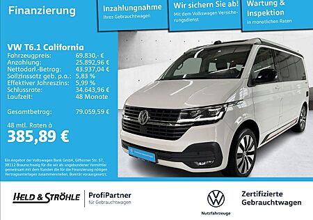 VW T6 California Volkswagen T6.1 California Ocean Edition 2.0TDI 4M AHK STHZ