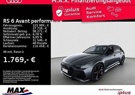 Audi RS6 Avant PERFORMANCE +280 KM/H+SAGA+AHK+WABEN+