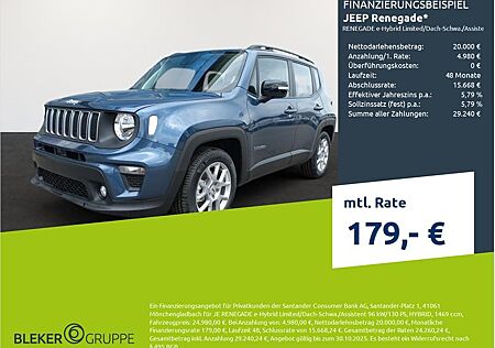 Jeep Renegade e-Hybrid Limited/Dach-Schwa./Assistent
