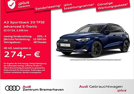 Audi A3 SPORTBACK 30 TFSI ADVANCED S-TRON NAVI KAMERA