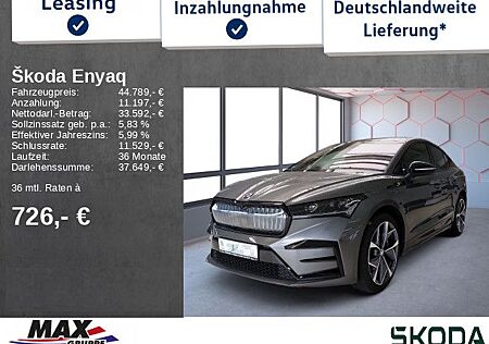 Skoda Enyaq Coupé iV RS RS 4x4 +LED+NAVI+PANO+APP+HUD+