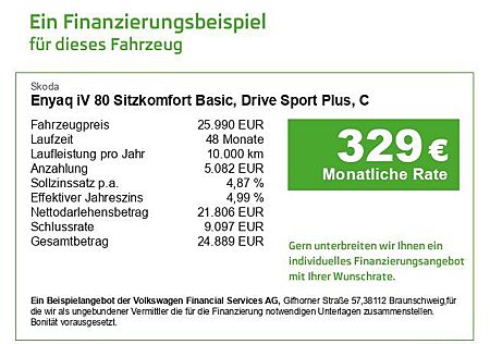 Skoda Enyaq iV 80 Sitzkomfort Basic, Drive Sport Plus
