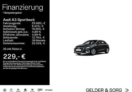 Audi A3 Sportback 35 TDI Virtual*RFK*Navi*Sound