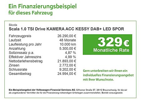Skoda Scala 1.0 TSI Drive KAMERA ACC KESSY DAB+ LED