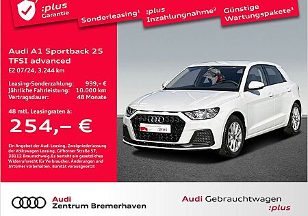 Audi A1 SPORTBACK 25 TFSI ADVANCED TEMPO SITZH. PDC