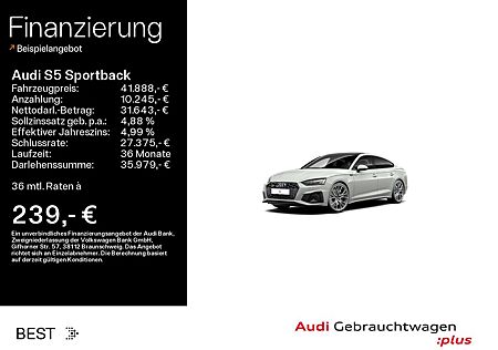 Audi S5 Sportback Pano*Matrix*AHK*B&O*Navi