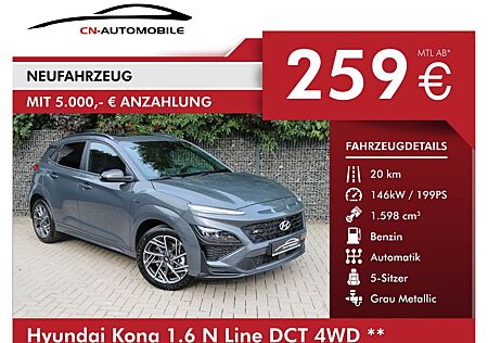 Hyundai Kona 1.6 N Line DCT 4WD FINANZIERUNG ab 259,- €