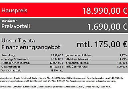 Toyota Aygo (X) 1,0 l 5-Gang Teamplayer *1,99%*
