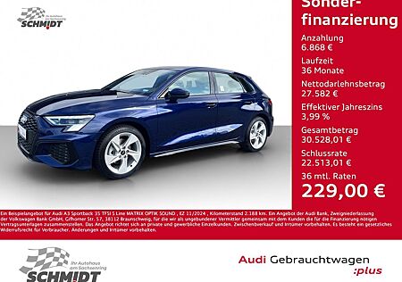 Audi A3 Sportback 35 TFSI S Line MATRIX OPTIK SOUND