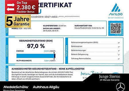 Mercedes-Benz EQA 250 AMG Night Distro Pano HuD Memo 360° Keyl