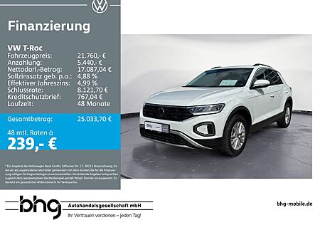 VW T-Roc Volkswagen Life 1.0 TSI Ganzj.R.; 2-Zonen; Seits. Abg