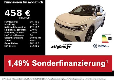 VW ID.4 Volkswagen Pro electric 82-kWh+ACC+IQ-LIGHT+NAVI+PANO