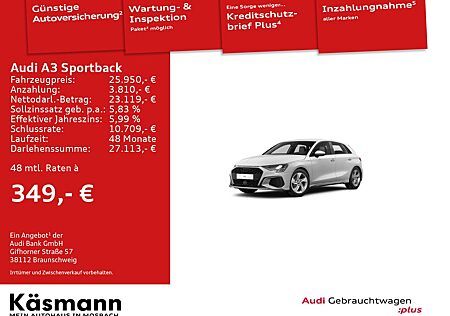 Audi A3 Sportback S line 30TDI 2x S line STANDH