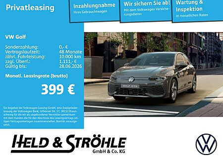 VW Golf Volkswagen GTE eHybrid Privat Leasing ab 399€