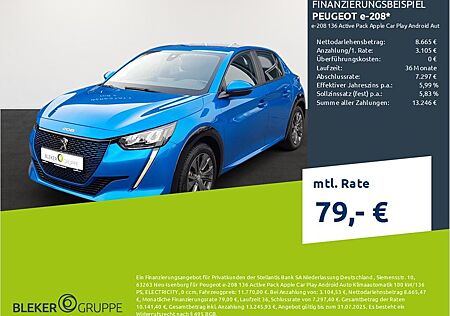 Peugeot 208 e- 136 Active Pack Apple Car Play Android Au