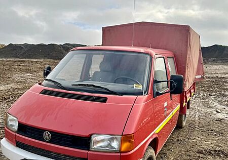 VW T4 Volkswagen Sonder KFZ AHK mit Planenaufbau Doppelkabine