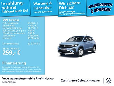 Volkswagen T-Cross 1.0 TSI GAR 2030 PDC LED Klima UVM