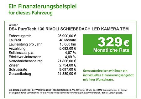 DS Automobiles DS 4 DS4 PureTech 130 RIVOLI SCHIEBEDACH LED KAMERA