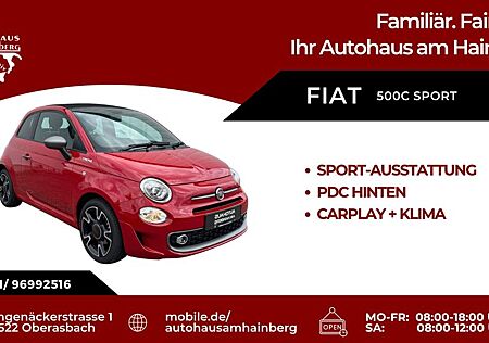 Fiat 500C Sport *PDC*CARPLAY*ALU*