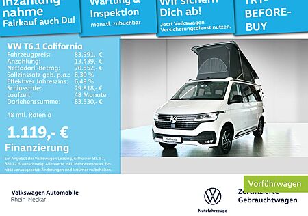 VW T6 California Volkswagen T6.1 California Ocean Aufstelldach 2.0 TDI 4MOTI