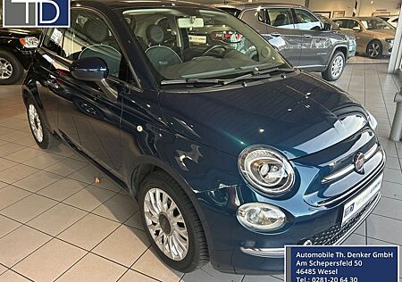 Fiat 500 Lounge , Glasdach, Alu, Ganzjahresreifen, Kl