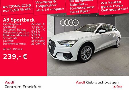 Audi A3 Sportback 40 TFSI e S tronic Navi Tempomat DA