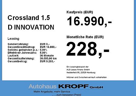 Opel Crossland X Crossland 1.5 D INNOVATION Innovation SpurH LM