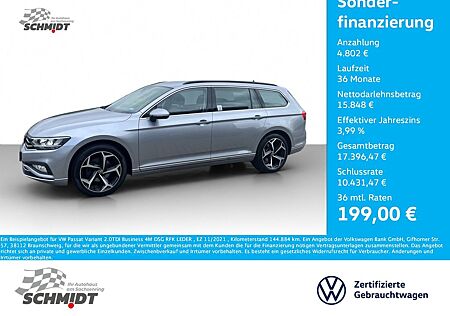 VW Passat Variant Volkswagen 2.0TDI Business 4M DSG RFK LEDER