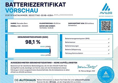 Mercedes-Benz EQB 250 67 kWh Advanced Paket Plus Night-Paket