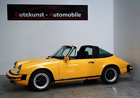 Porsche 911 Urmodell 911SC Targa,Klima,Leder,H-Zul,Scheckh,Talbotgelb