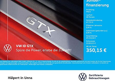VW ID.4 Volkswagen GTX 4X4 WÄRMEPUMPE PANO AHK 360CAM ACC LM21