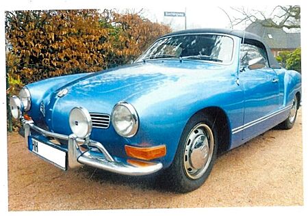 VW Karmann Ghia Volkswagen Typ 14 Cabrio in blau, H Kennz.