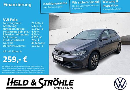 VW Polo Volkswagen Life 1.0 LED GRA SiHZ ALU15 Licht&Sicht