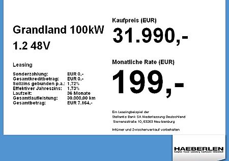 Opel Grandland X Grandland 100kW 1.2 48V GS FLA Pano el.Heck KAM